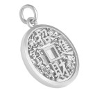 Pt950 Platinum Pi Xiu Wealth Coin Pendant